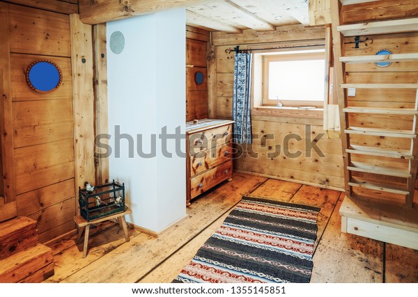 Interior Loft Staircase Modern Design Wooden Stock Photo Edit Now