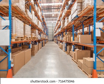 interior of logistics warehouse