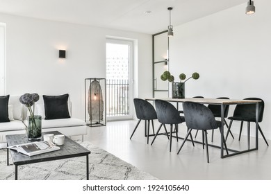 Interior of luxury and beautiful living room