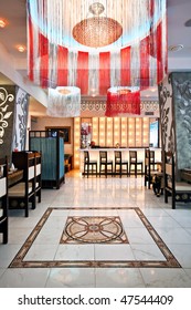 Interior Of Luxury Indian Restaurant