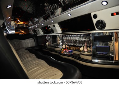 Interior Of Luxury Limousine Car