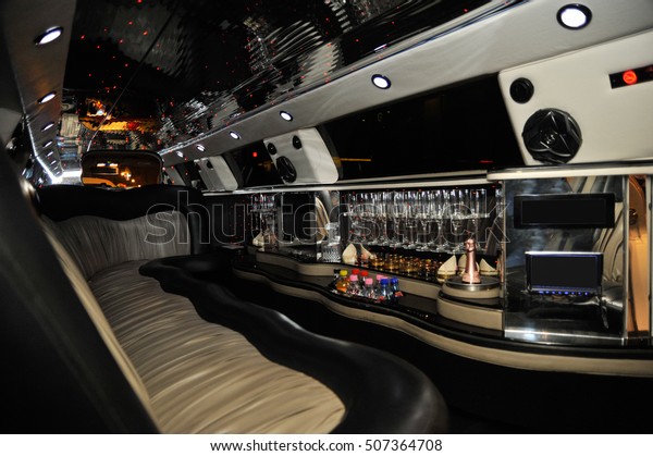 Interior Luxury Limousine Car Stockfoto Jetzt Bearbeiten