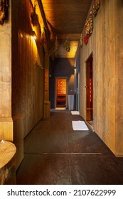 Interior Of A Luxury Spa Wellness Center With Sauna.