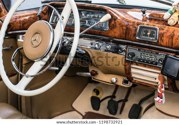 Interior Mercedes Oldtimer Beige White Color Stock Photo Edit Now