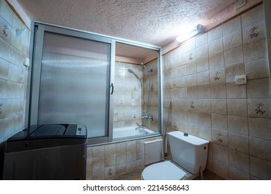 The Interior Of A Middle Class Bathroom