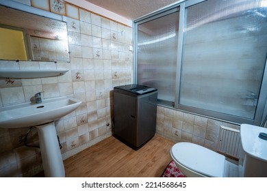 The Interior Of A Middle Class Bathroom