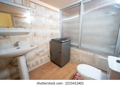 The Interior Of A Middle Class Bathroom