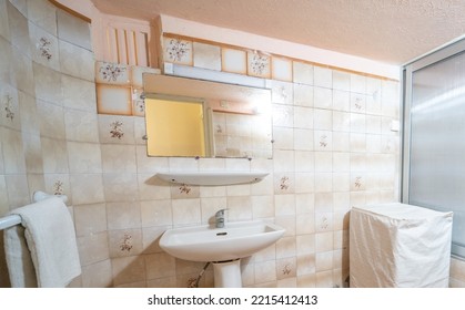 The Interior Of A Middle Class Bathroom