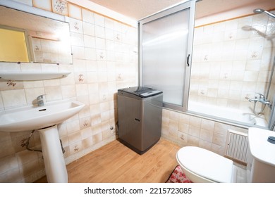 The Interior Of A Middle Class Bathroom