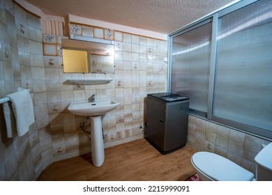 The Interior Of A Middle Class Bathroom