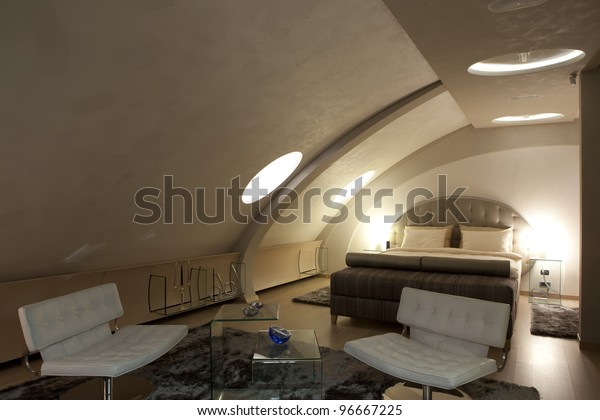 Interior Modern Apartment Curved Ceiling Transportation