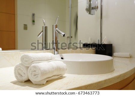 Interior of modern bathroom