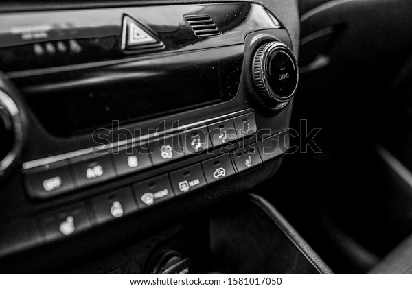 Interior\
of a modern car. Background on the theme of\
cars