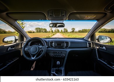 Interior Of Modern Car Dashboard