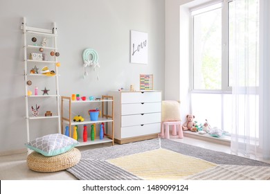 Interior Of Modern Children's Room With Toys