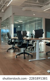 Interior of modern empty office building.The focus is on the seat - Shutterstock ID 2281891381