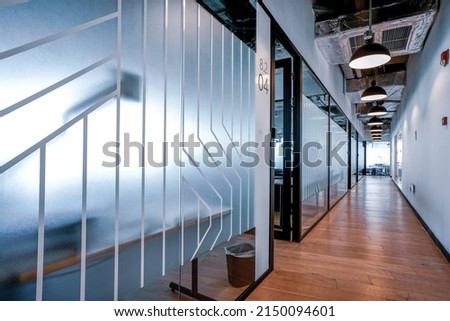 Interior of modern empty office building.