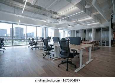 Interior Modern Empty Office Buildingopen White Stock Photo 1858990099 ...