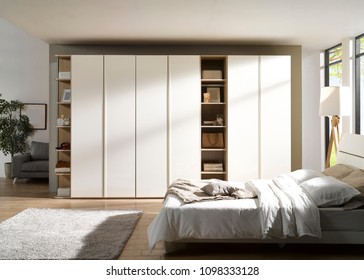 Interior of modern empty wardrobe room - Shutterstock ID 1098333128