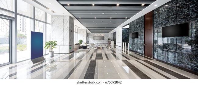 Interior Of Modern Entrance Hall In Modern Office Building