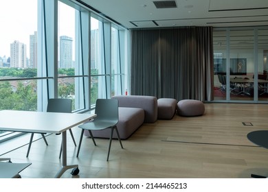 Interior of modern entrance lobby in modern office building - Shutterstock ID 2144465213