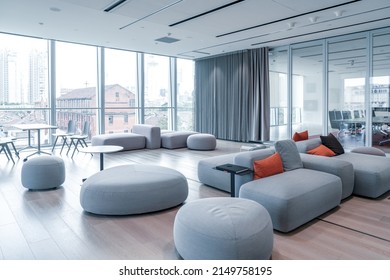 Interior of modern entrance lobby in modern office building - Shutterstock ID 2149758195