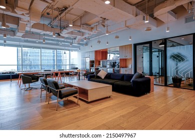 Interior of modern entrance lobby in modern office building - Shutterstock ID 2150497967