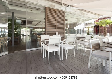 Interior Of A Modern Floating Restaurant
