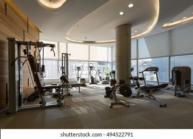 Interior Of A Modern Hotel Gym

