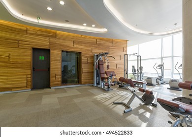 Interior Of A Modern Hotel Gym

