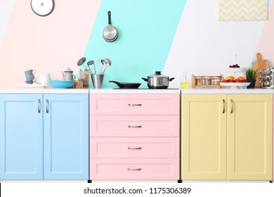 Interior of modern kitchen - Shutterstock ID 1175306389