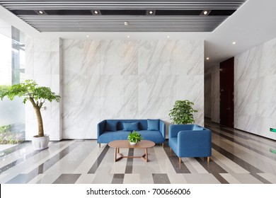 Interior Of Modern Lobby In Office Building