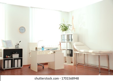 Interior Of Modern Medical Office. Doctor's Workplace