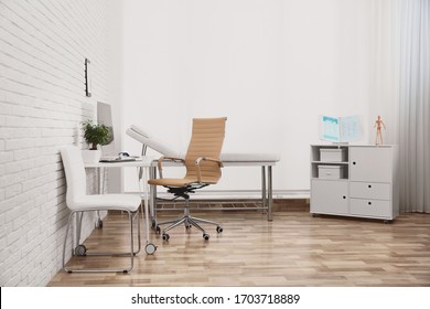 Interior Of Modern Medical Office. Doctor's Workplace