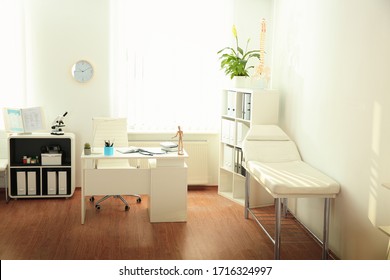 Interior of modern medical office. Doctor's workplace