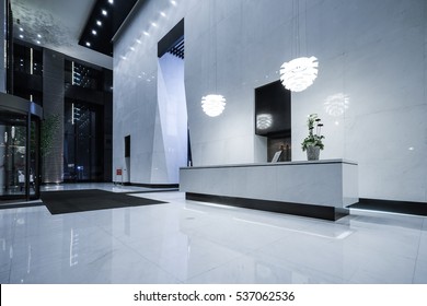Interior of modern office Lobby. - Shutterstock ID 537062536