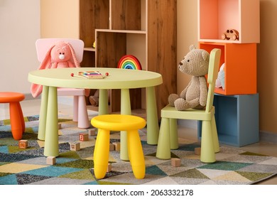 Interior of modern playroom in kindergarten - Shutterstock ID 2063332178