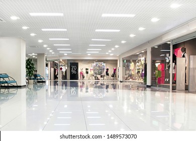 Interior in a modern shopping center