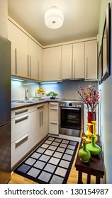 Interior Of A Modern Small Kitchen.