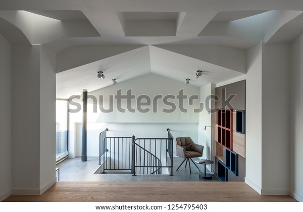 Interior Modern Style White Walls Design Stock Photo Edit Now