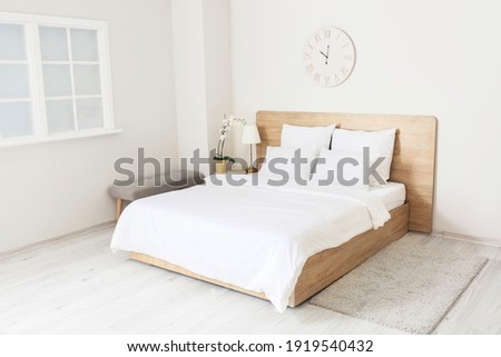 Interior of modern stylish bedroom