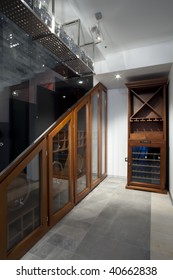 Interior Of Modern Wine Cellar