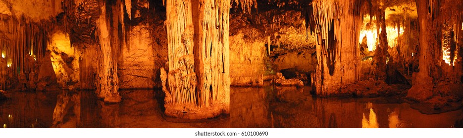 Interior of Neptune's Grotto,Alghero,Italy