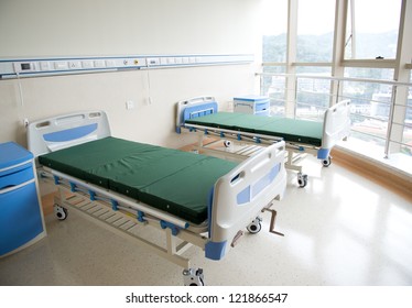 Interior Of New Empty Hospital Room.