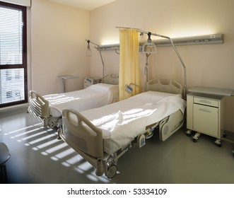 Interior Of New Empty Hospital Room Fully Equipped