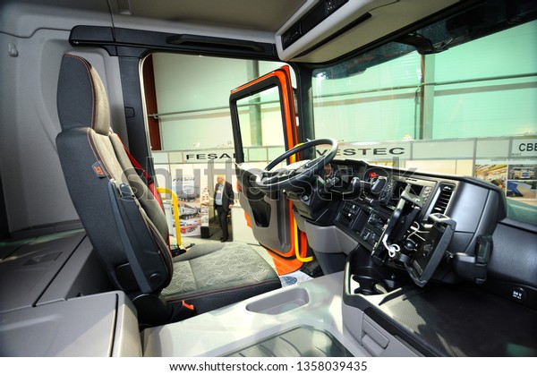 Interior New Model Dump Truck Scania Stock Photo Edit Now 1358039435