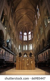 Interior Of Notre Dame, Paris