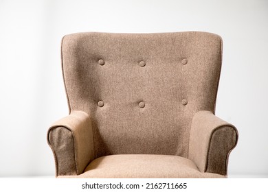 Interior Objects Furniture Armchair Mocha Tufted Fabric Chair Detail