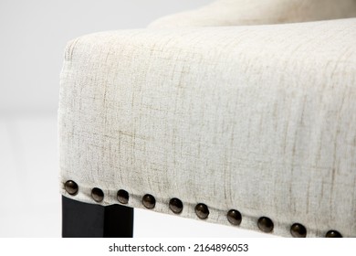 Interior Objects Furniture Beige Tufted Fabric Vintage Chair Detail