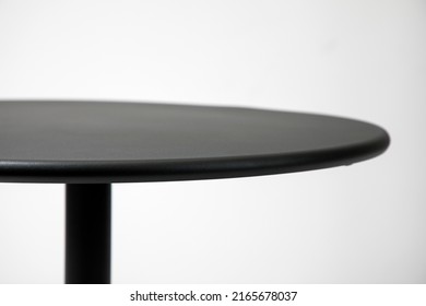 Interior Objects Furniture Black Metal High Round Table Surface